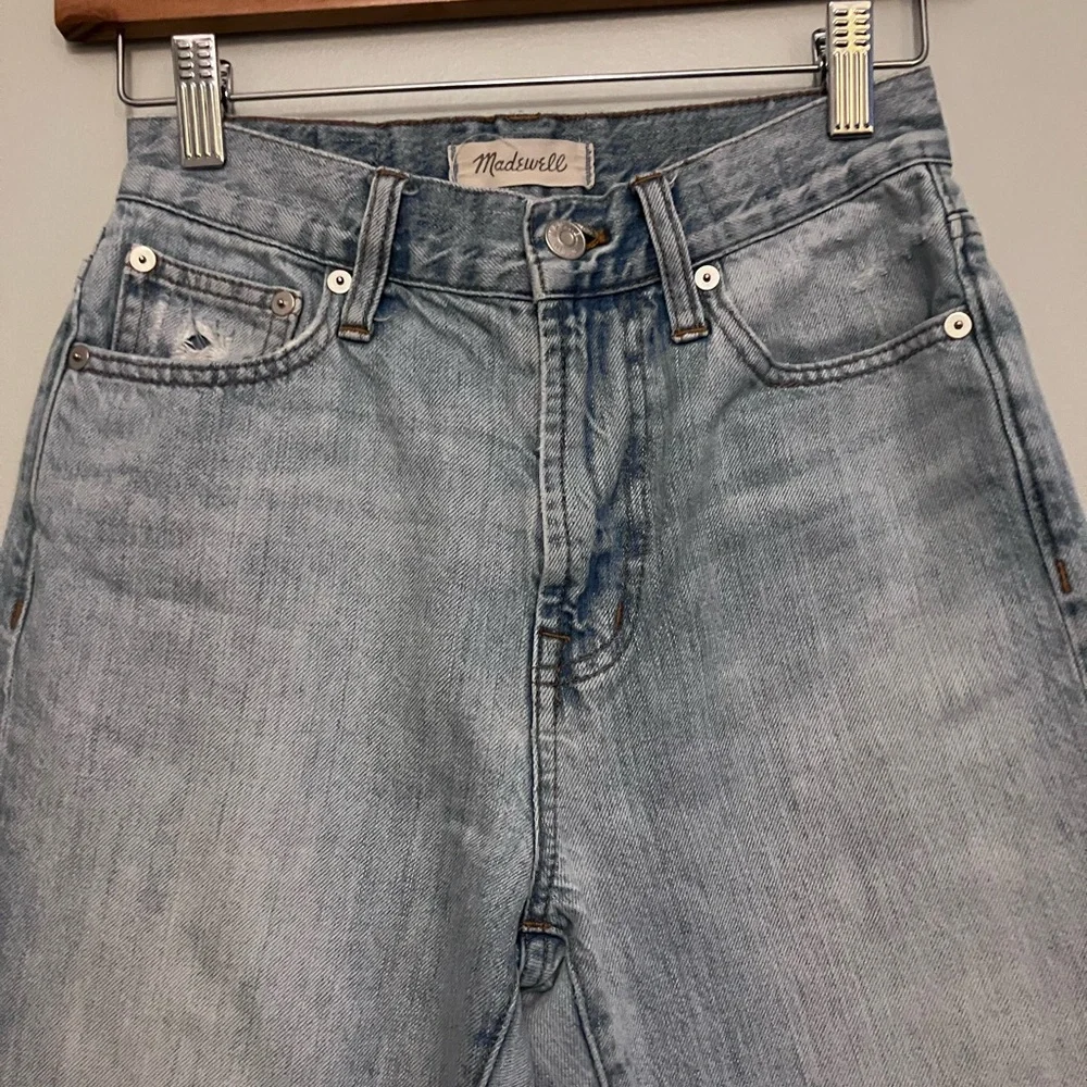MADEWELL The Perfect Summer Jean Light Wash Straight Leg Denim Size 24 - Picture 3 of 12